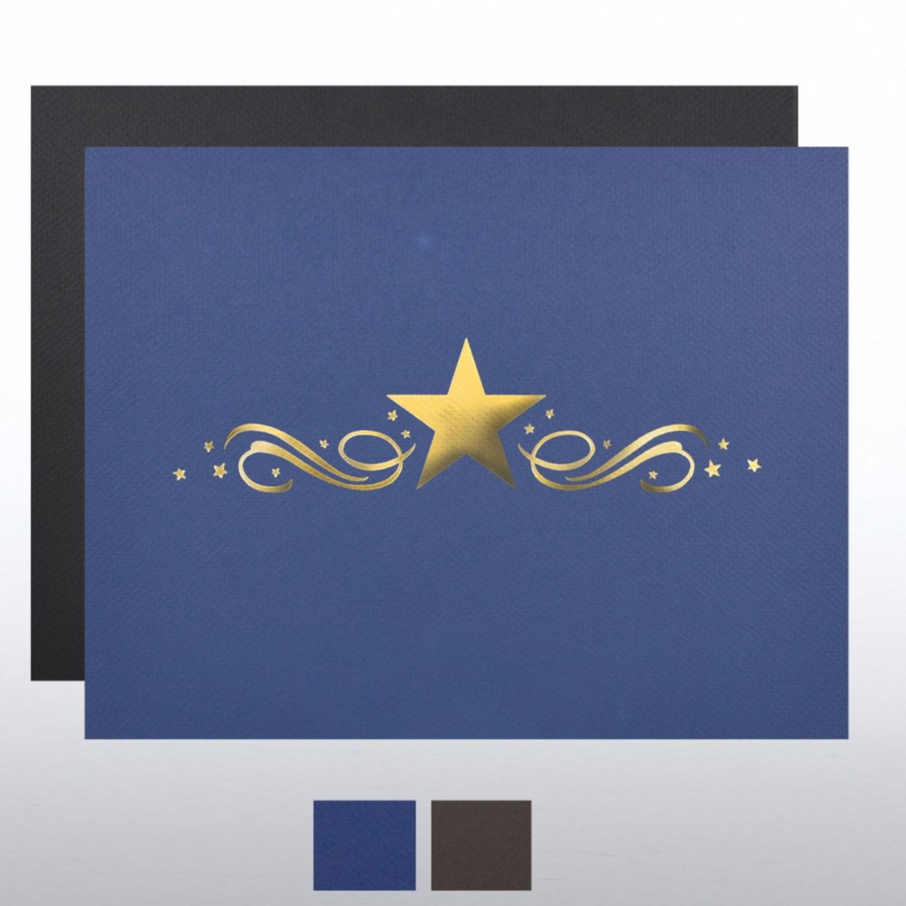 Foil Certificate Cover - Center Stars