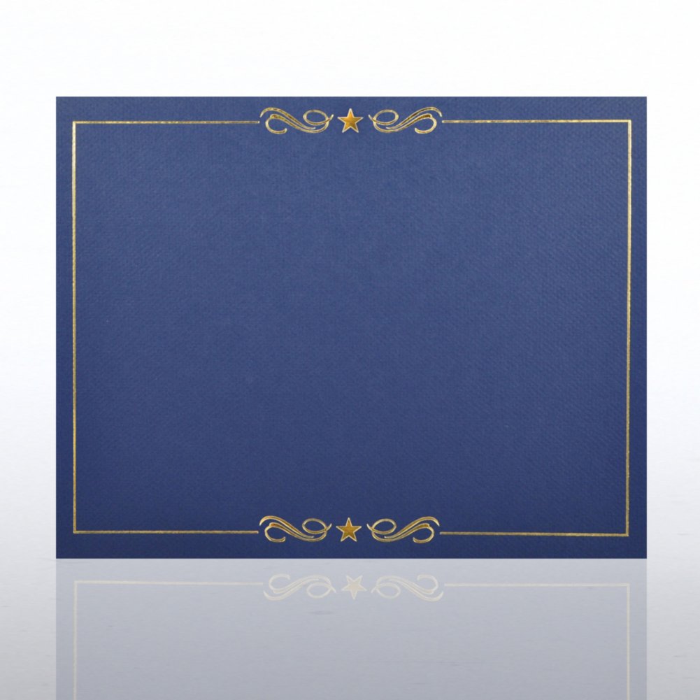 Foil Certificate Cover - Swirly Stars CARD1