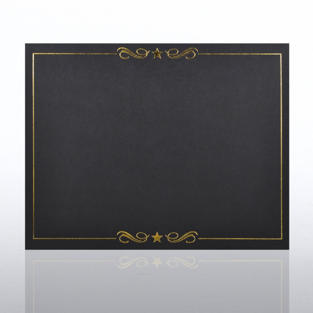Foil Certificate Cover - Swirly Stars CARD2