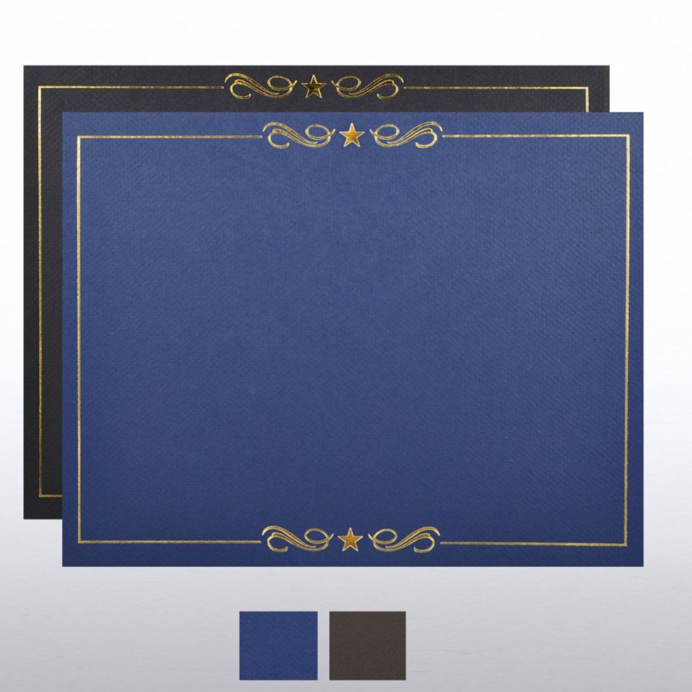 Foil Certificate Cover - Swirly Stars