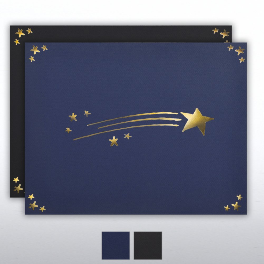 Certificate Cover - Gold Foil - Shooting Star