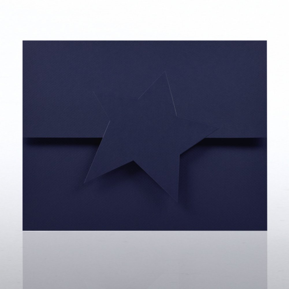 Embossed Star Certificate Folder CARD1