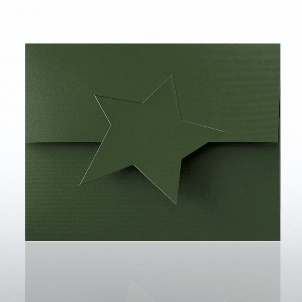 Embossed Star Certificate Folder CARD3