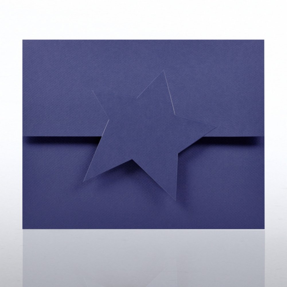 Embossed Star Certificate Folder CARD4