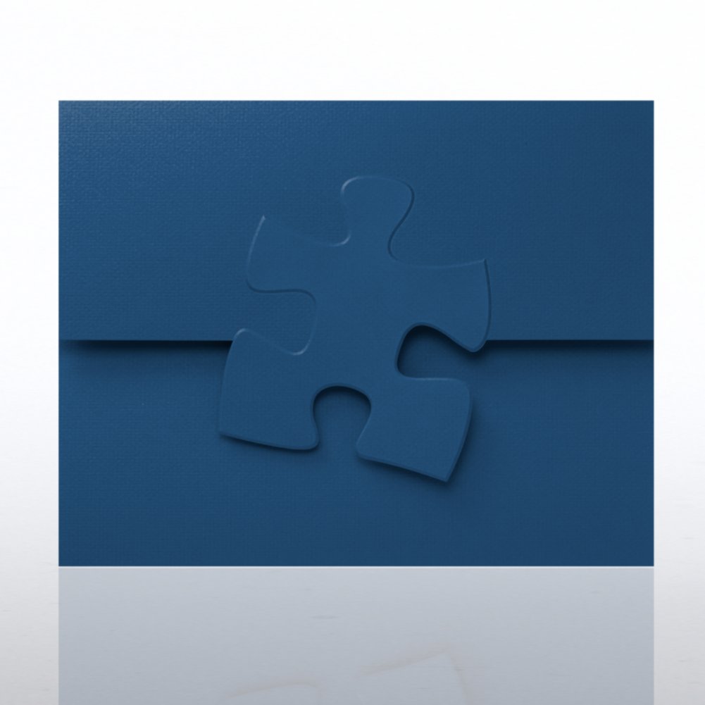 Certificate Folder - Embossed Essential Piece - Blue