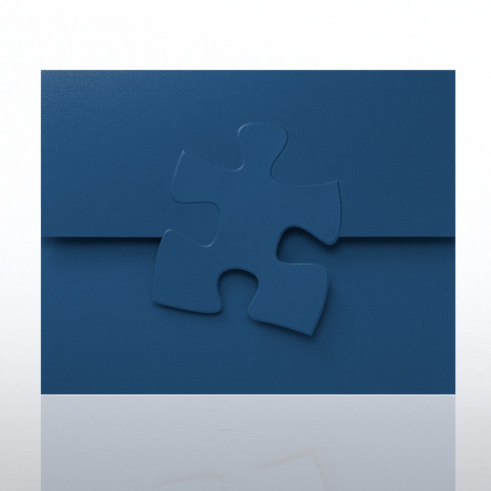 Embossed Puzzle Piece Certificate Folder CARD1