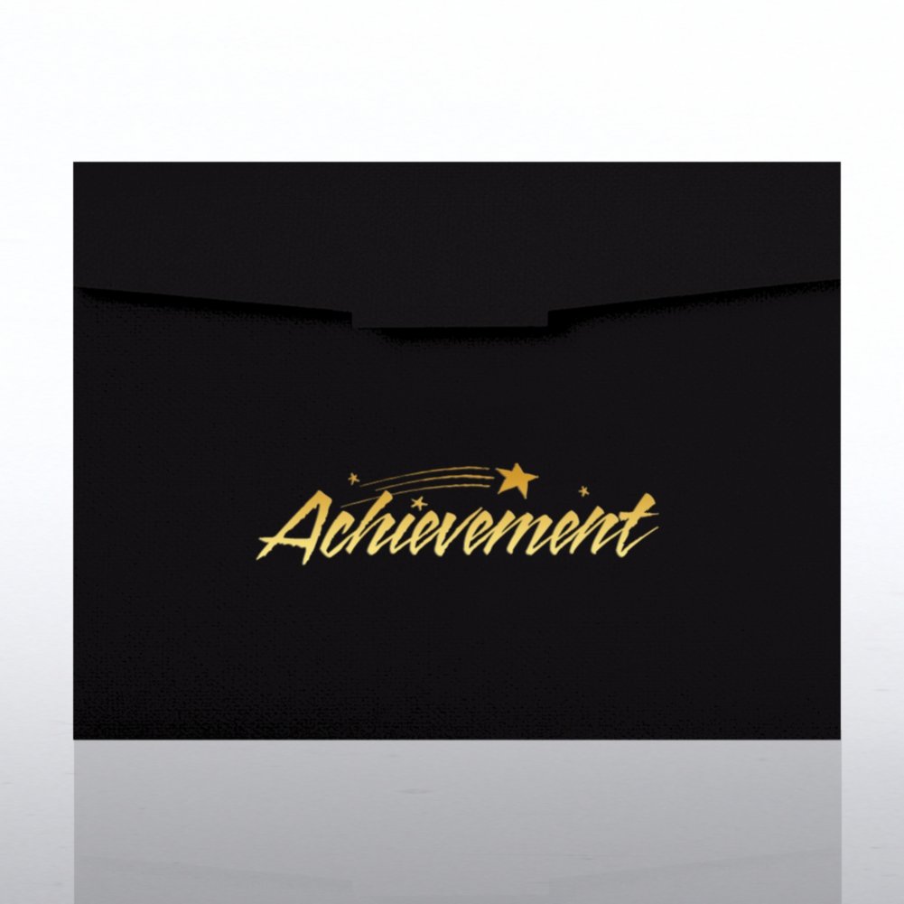 Certificate Folder - Achievement- Black w/Gold Foil