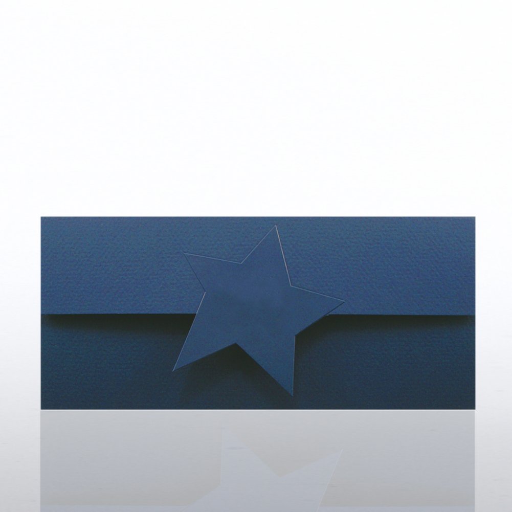 Gift Certificate Folder - Star Flap - Blue