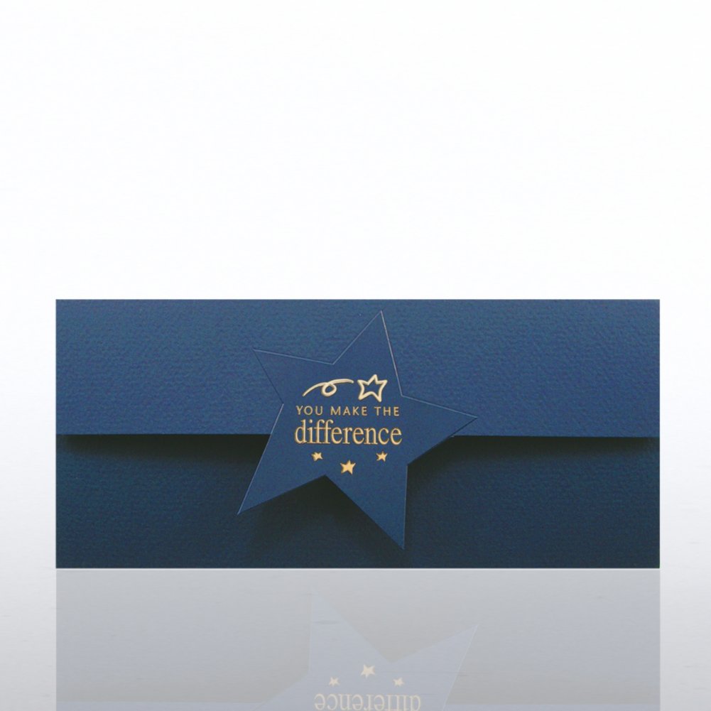 Gift Certificate Folder - Star Flap - YMTD - Blue