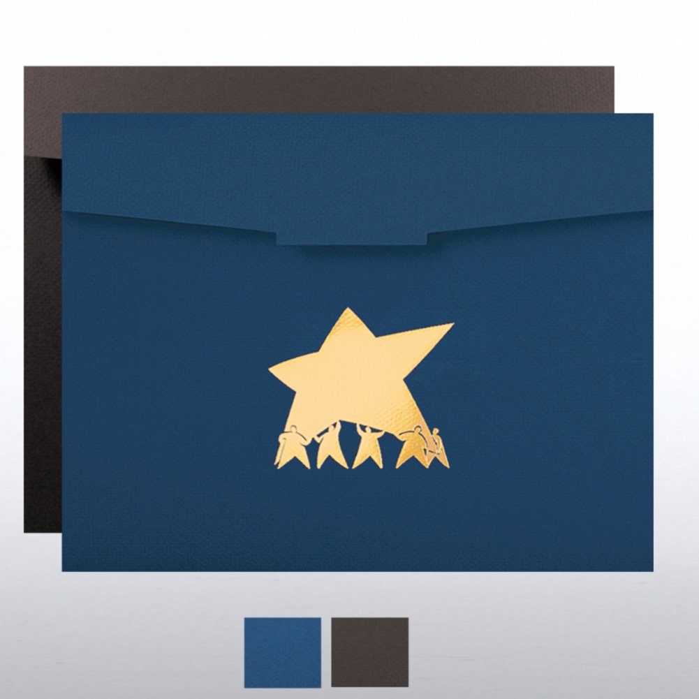 Team Results Star Foil Certificate Folder