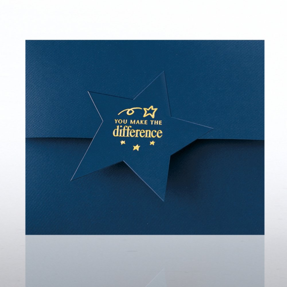 You Make the Difference Star Flap Foil Certificate Folder CARD1