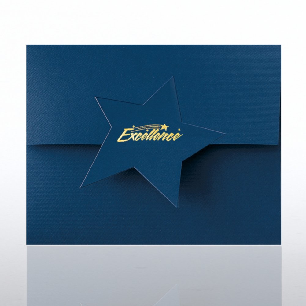 Excellence Star Flap Foil Certificate Folder CARD1