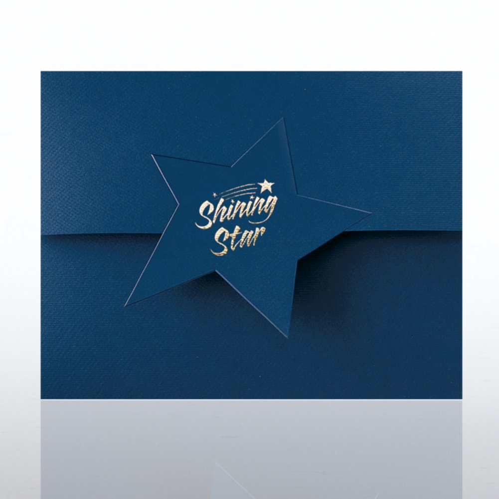 Certificate Folder - Star Flap - Shining Star - Blue