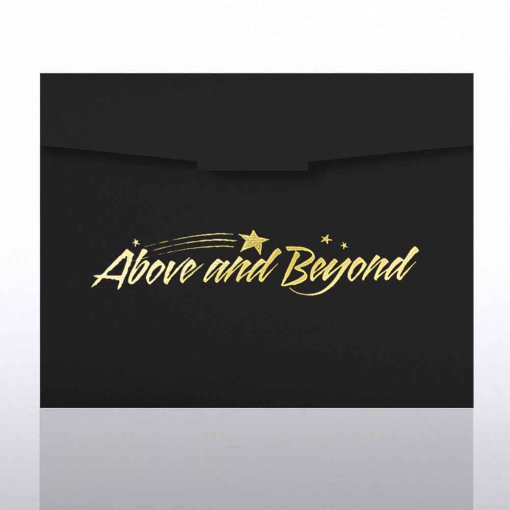 Certificate Folder - Above and Beyond - Black