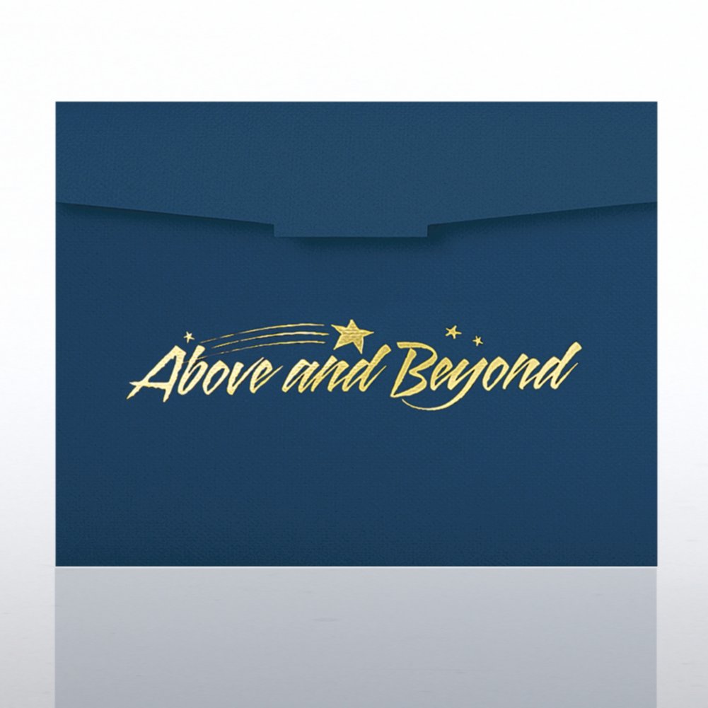 Above and Beyond Foil Certificate Folder CARD1