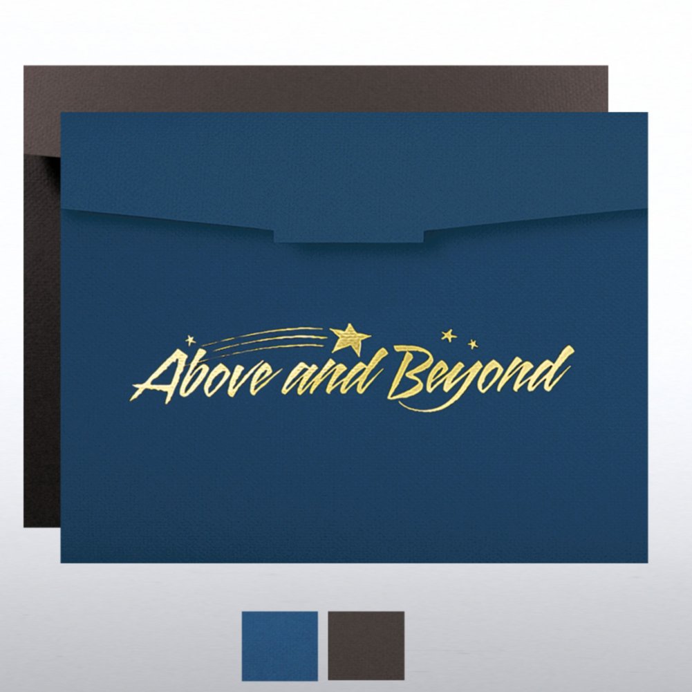 Above and Beyond Foil Certificate Folder