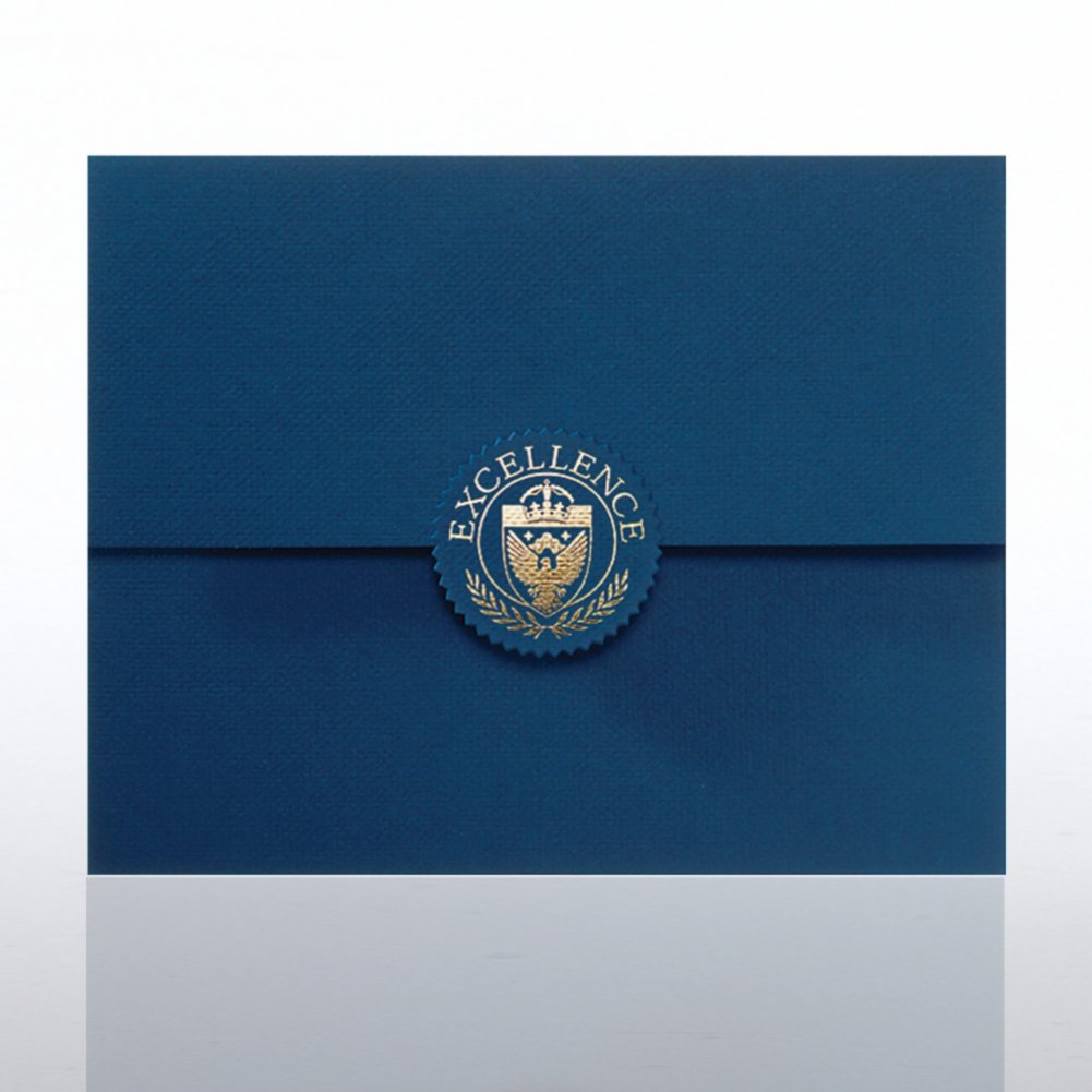 Excellence Seal Serrated Flap Foil Certificate Folder CARD1