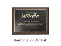 Prestigious Award Plaque - Full-Size - Black w/ Gold