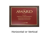 Prestigious Award Plaque - Full-Size - Red w/ Gold