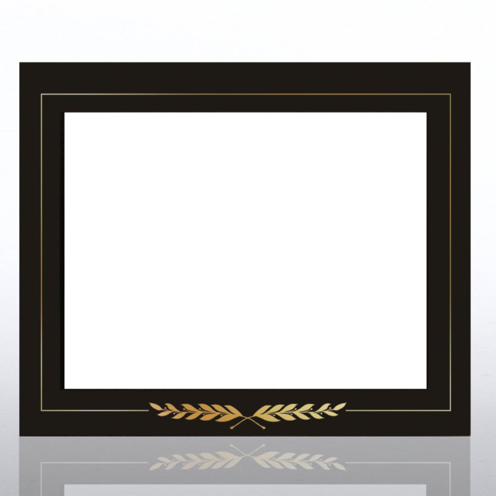 Leatherette Frame - Gold Foil Laurels - Black