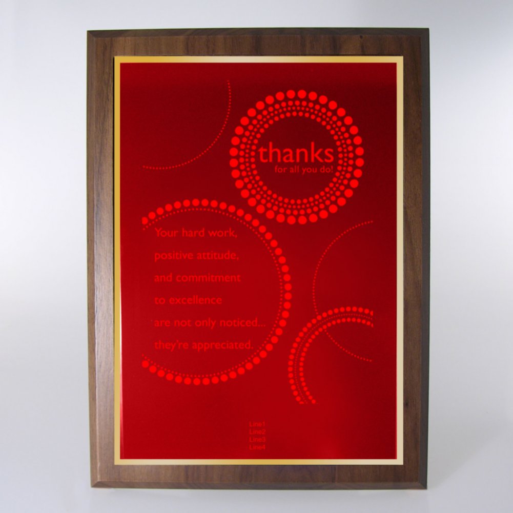 Character Award Plaque - Full-Size - Blue w/ Silver