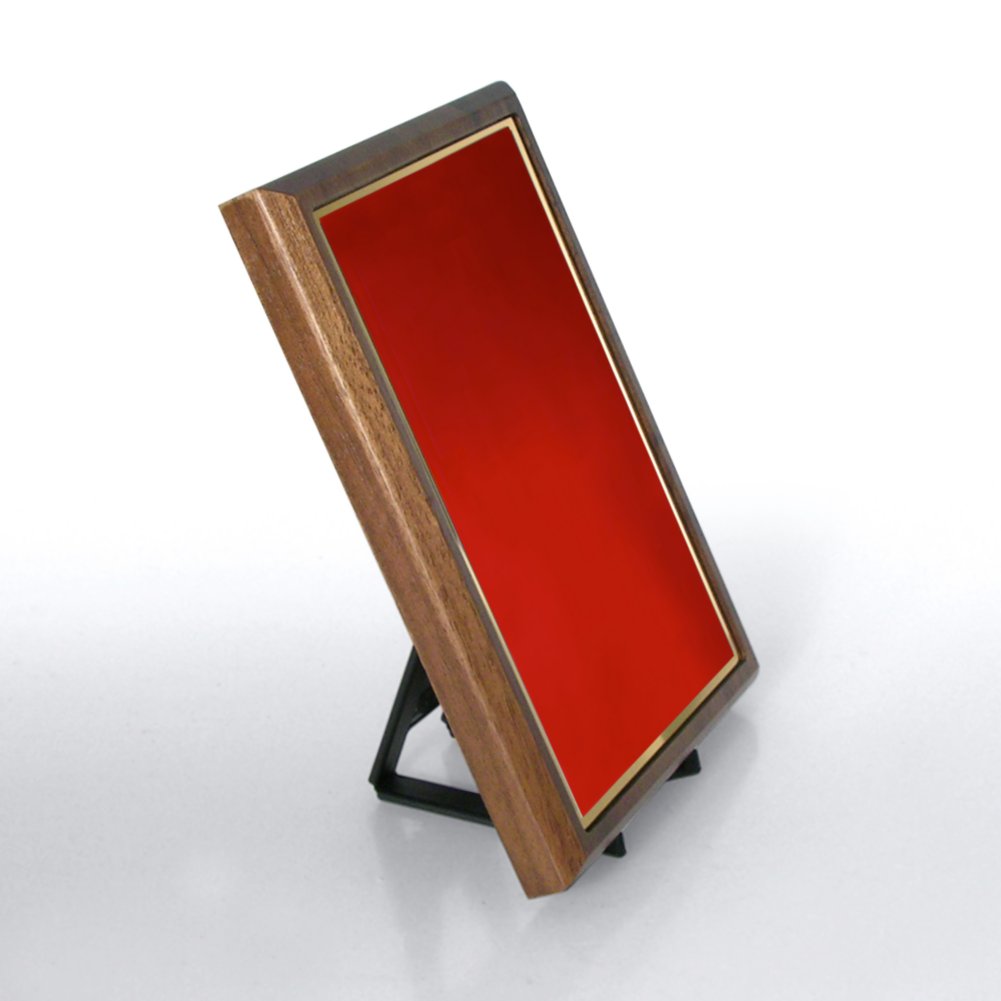 Prestigious Award Plaque - Half-Size - Red w/ Gold SIDE