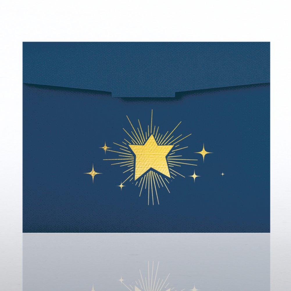 Certificate Folder - Star Burst - Blue