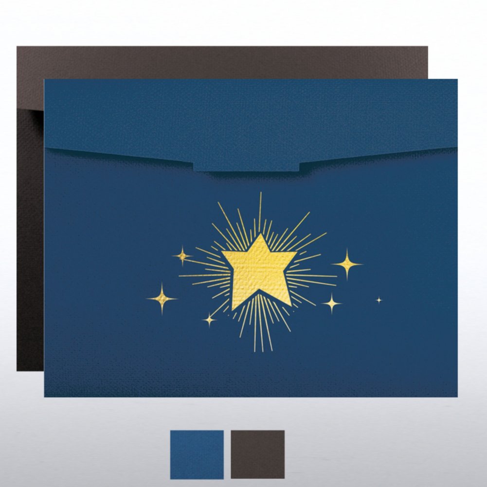 Star Burst Foil Certificate Folder