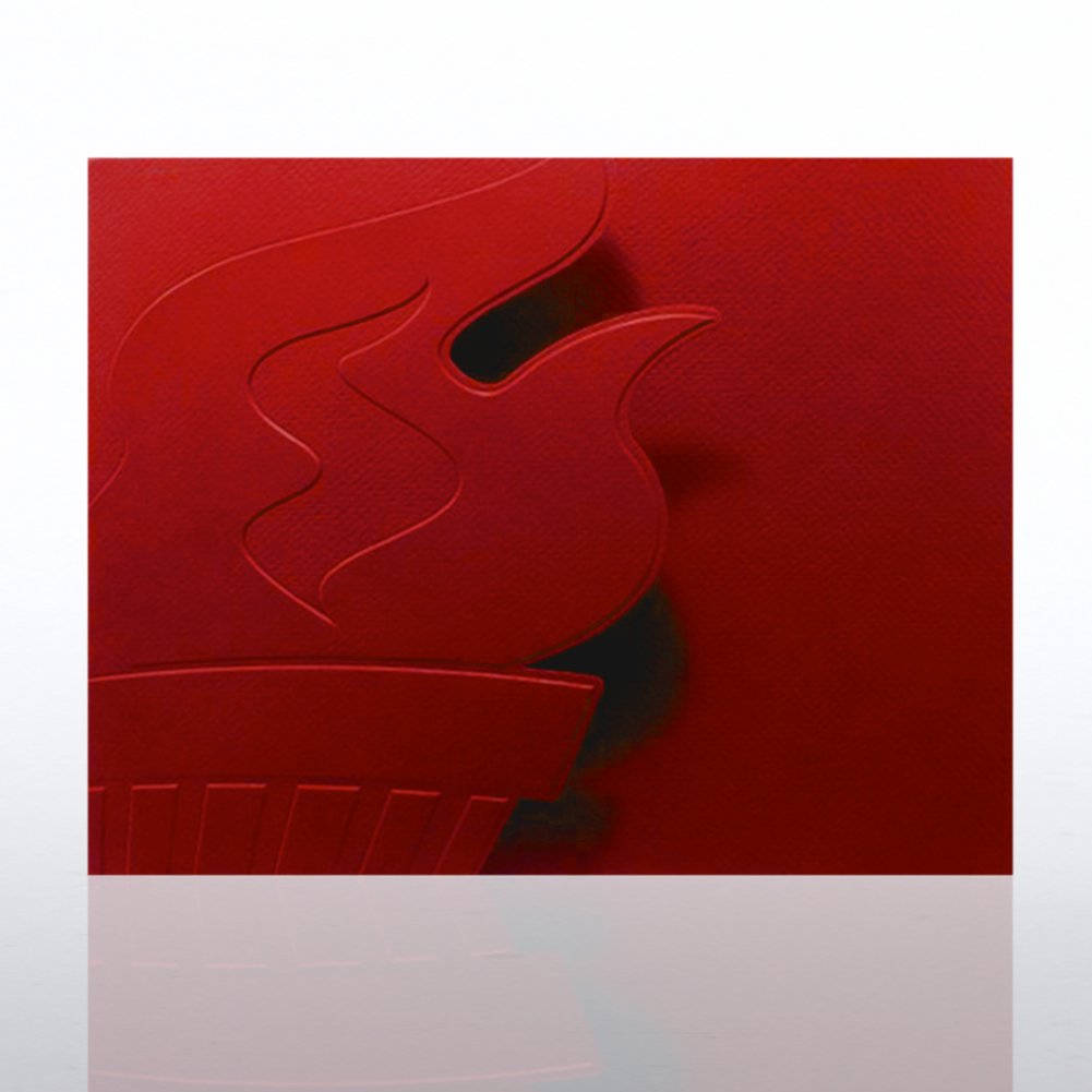 Certificate Folder - Embossed Torch - Red