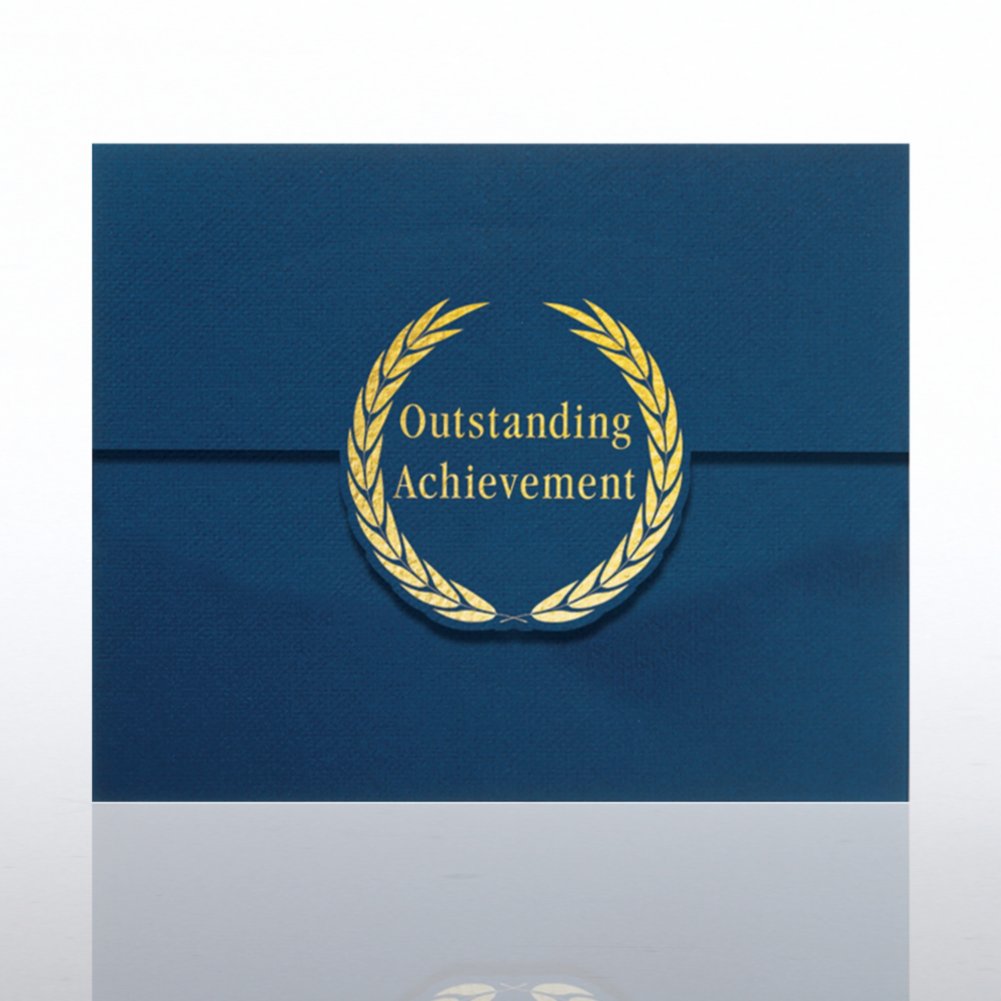 Outstanding Achievement Laurels Foil Certificate Folder CARD1