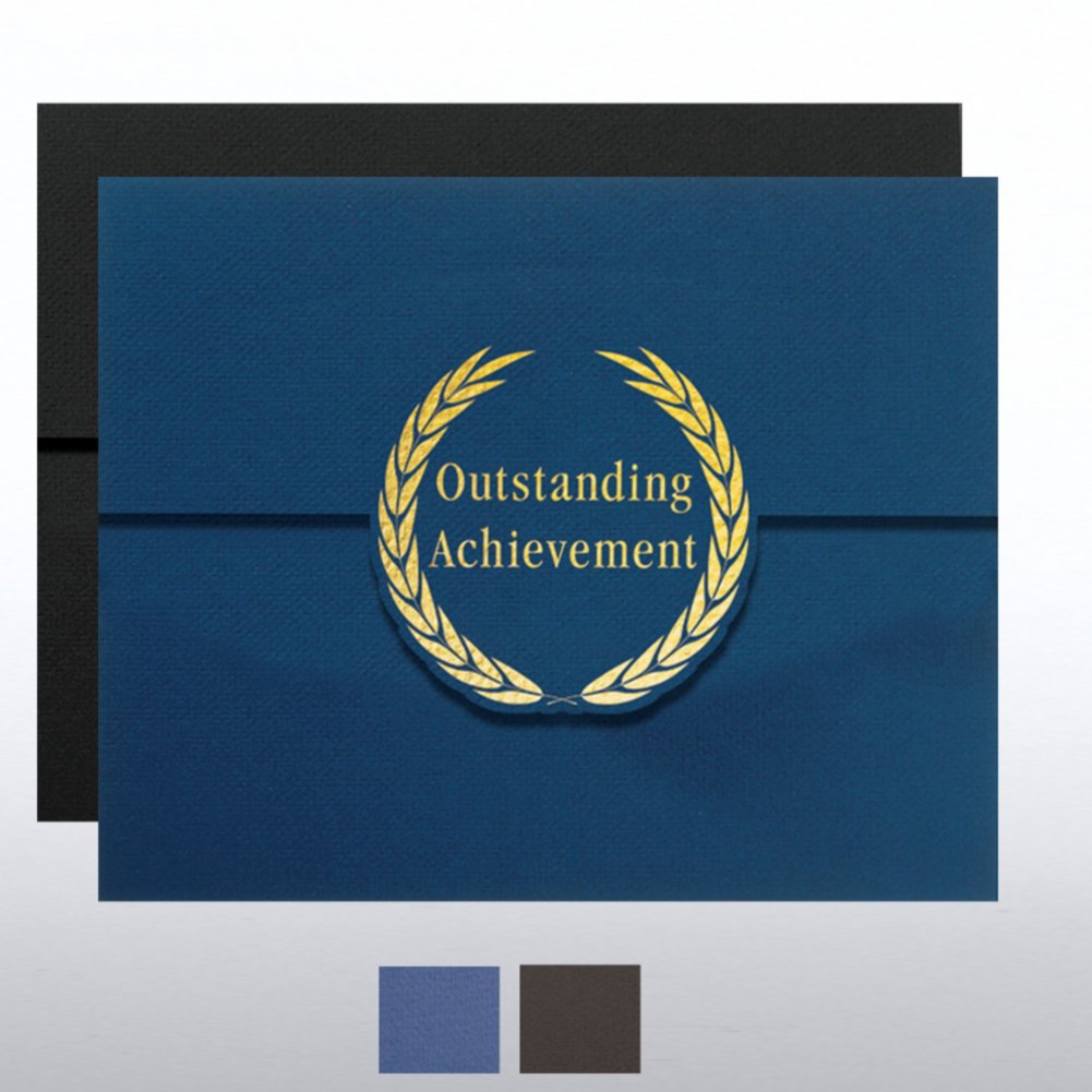 Outstanding Achievement Laurels Foil Certificate Folder