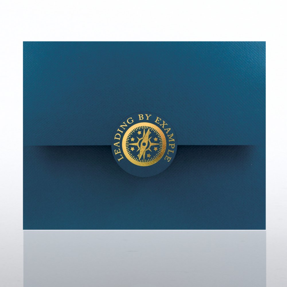 Certificate Folder - Leading by Example - Blue