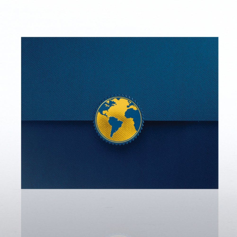 Globe Foil Certificate Folder CARD1
