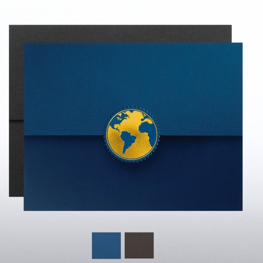 Globe Foil Certificate Folder
