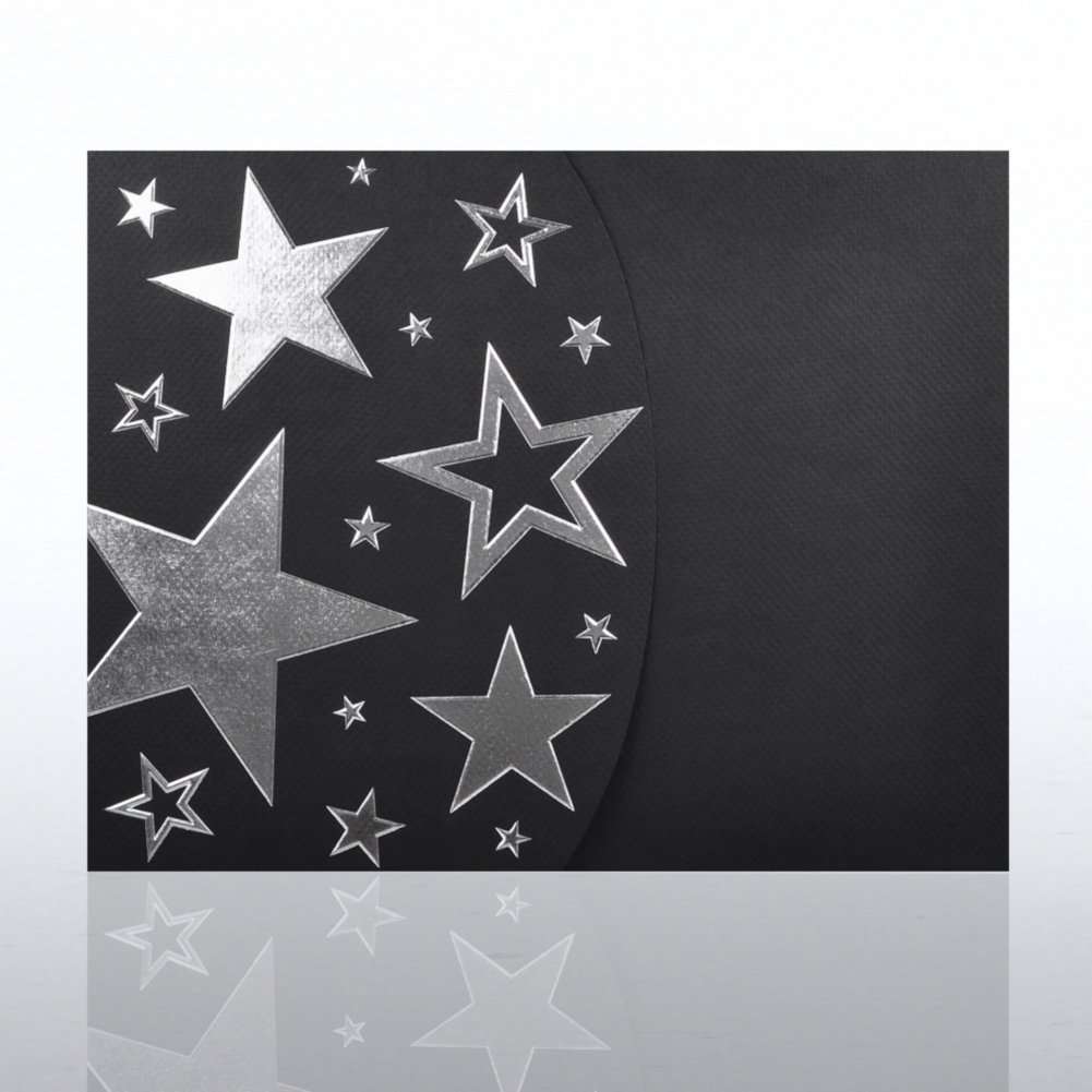 Foil-Stamped Embossed Certificate Folder - Bright Stars CARD2