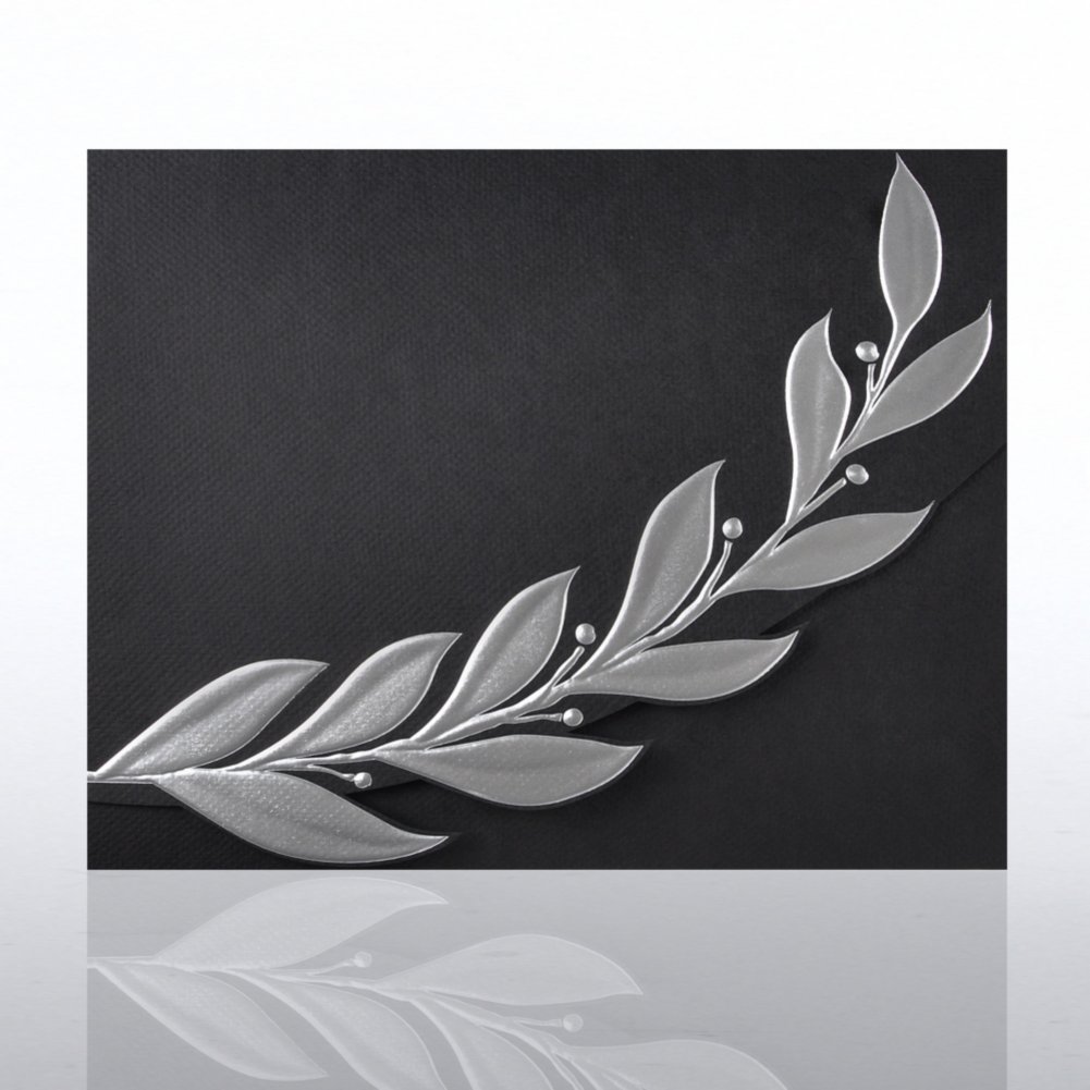 Foil-Stamped Embossed Certificate Folder - Elite Laurel CARD2