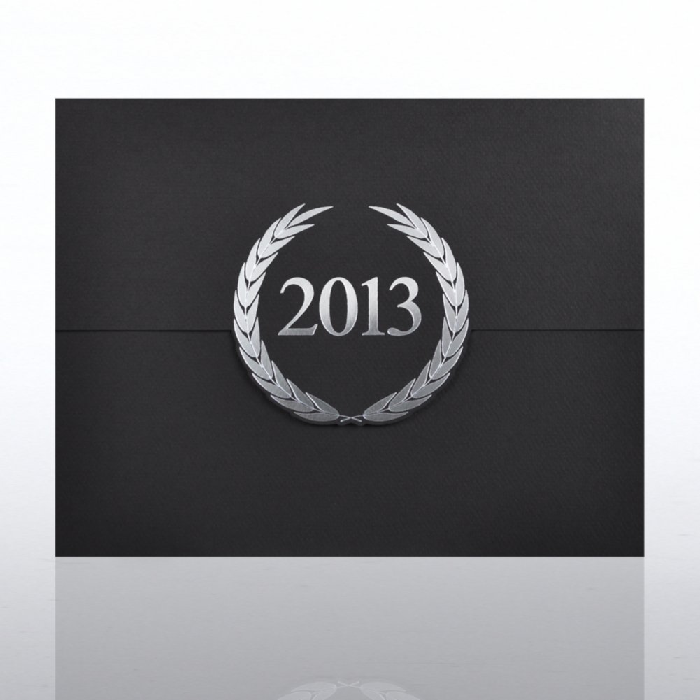 Foil-Stamped Certificate Folder - Laurels - 2013 CARD1