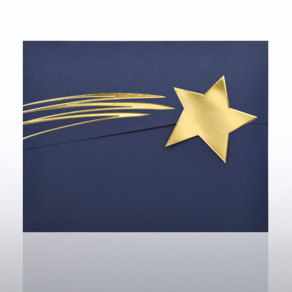 Foil-Stamped Embossed Folder - Shooting Star CARD1