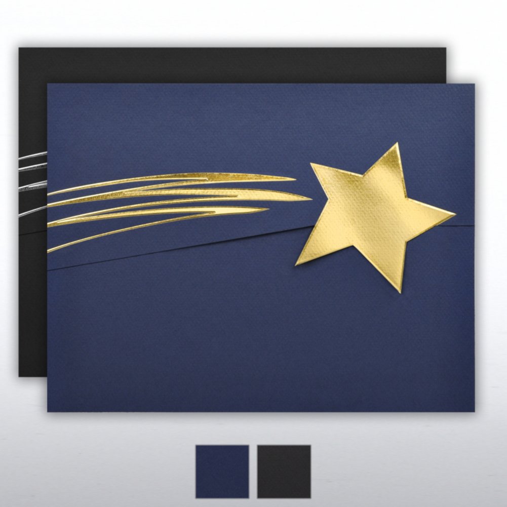 Foil-Stamped Embossed Folder - Shooting Star
