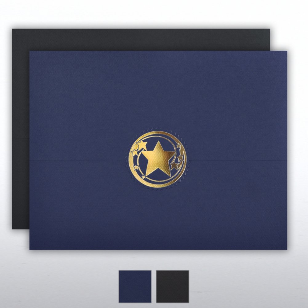 Foil-Stamped Embossed Folder - Serrated Star Swirl