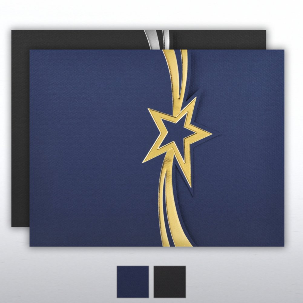 Foil-Stamped Embossed Folder - Star Streamer