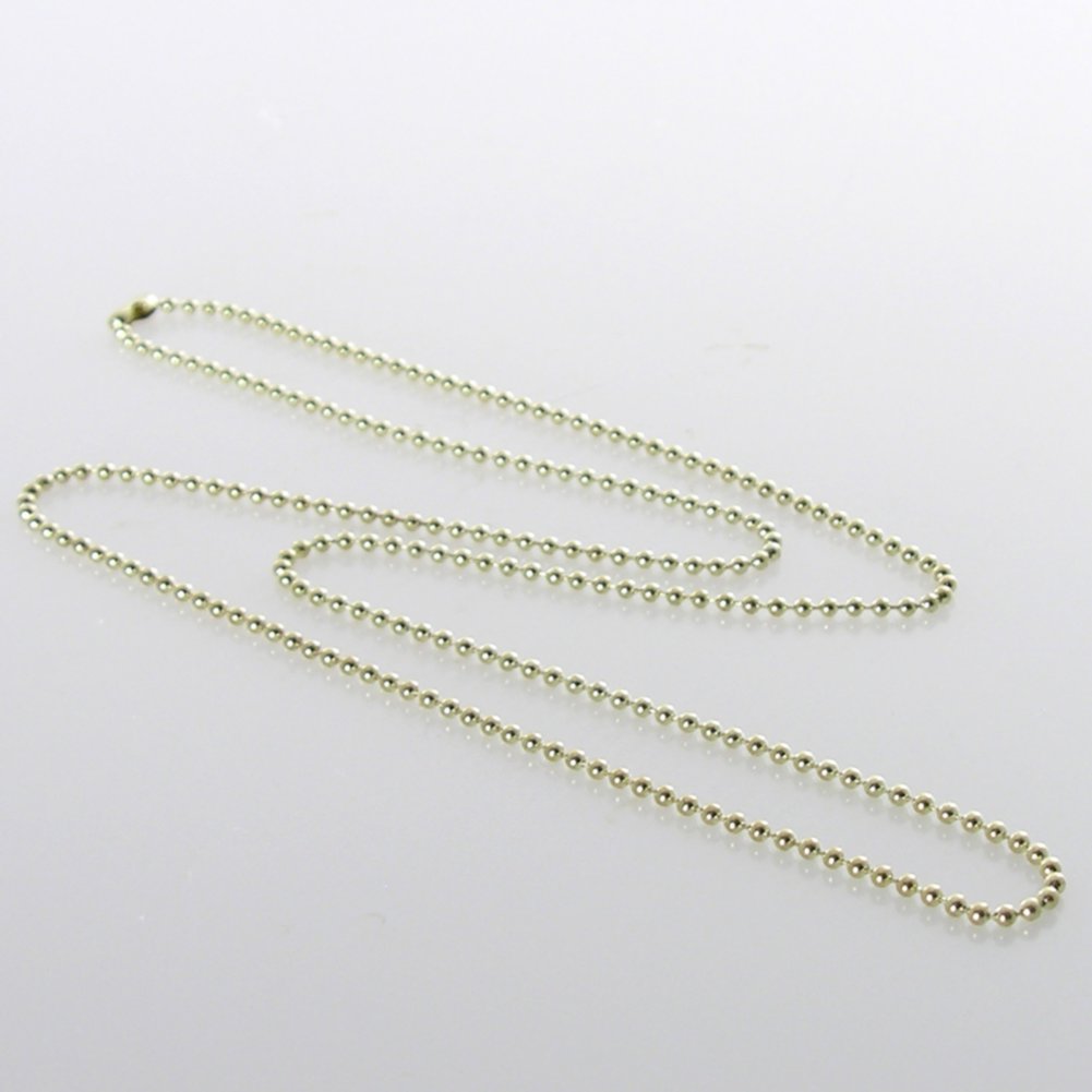 Beaded Neck Chain - Metallic - Gold