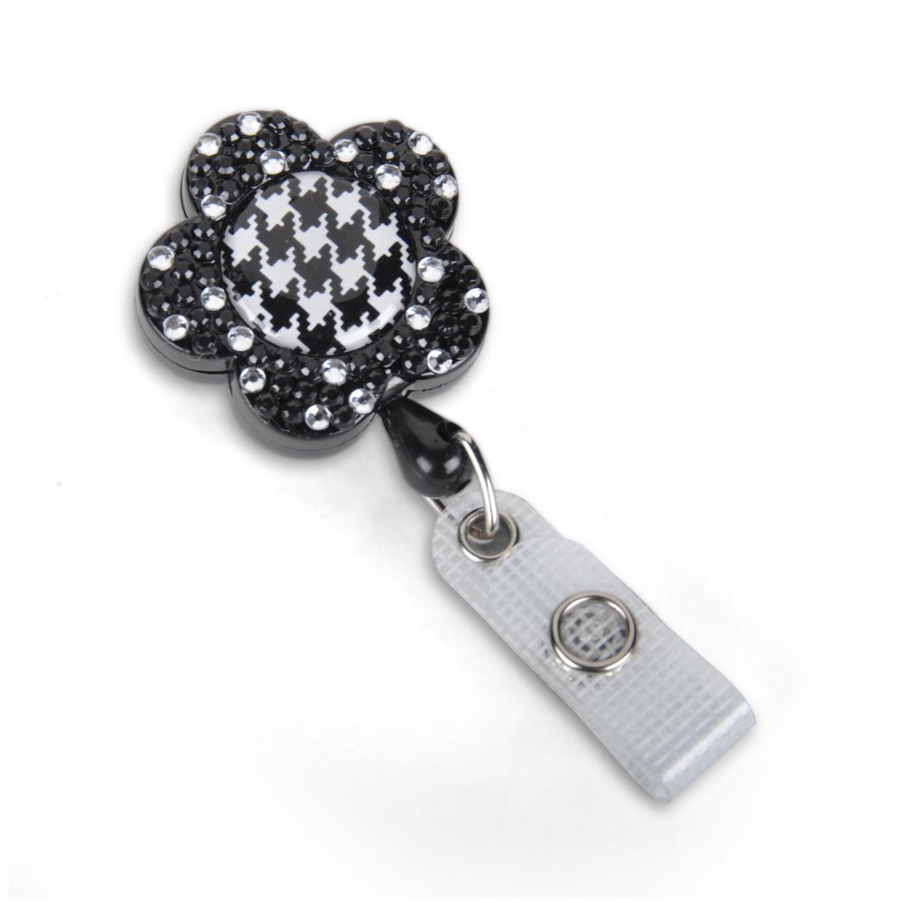 Badge Reel - Fashion Flower with Sparkles