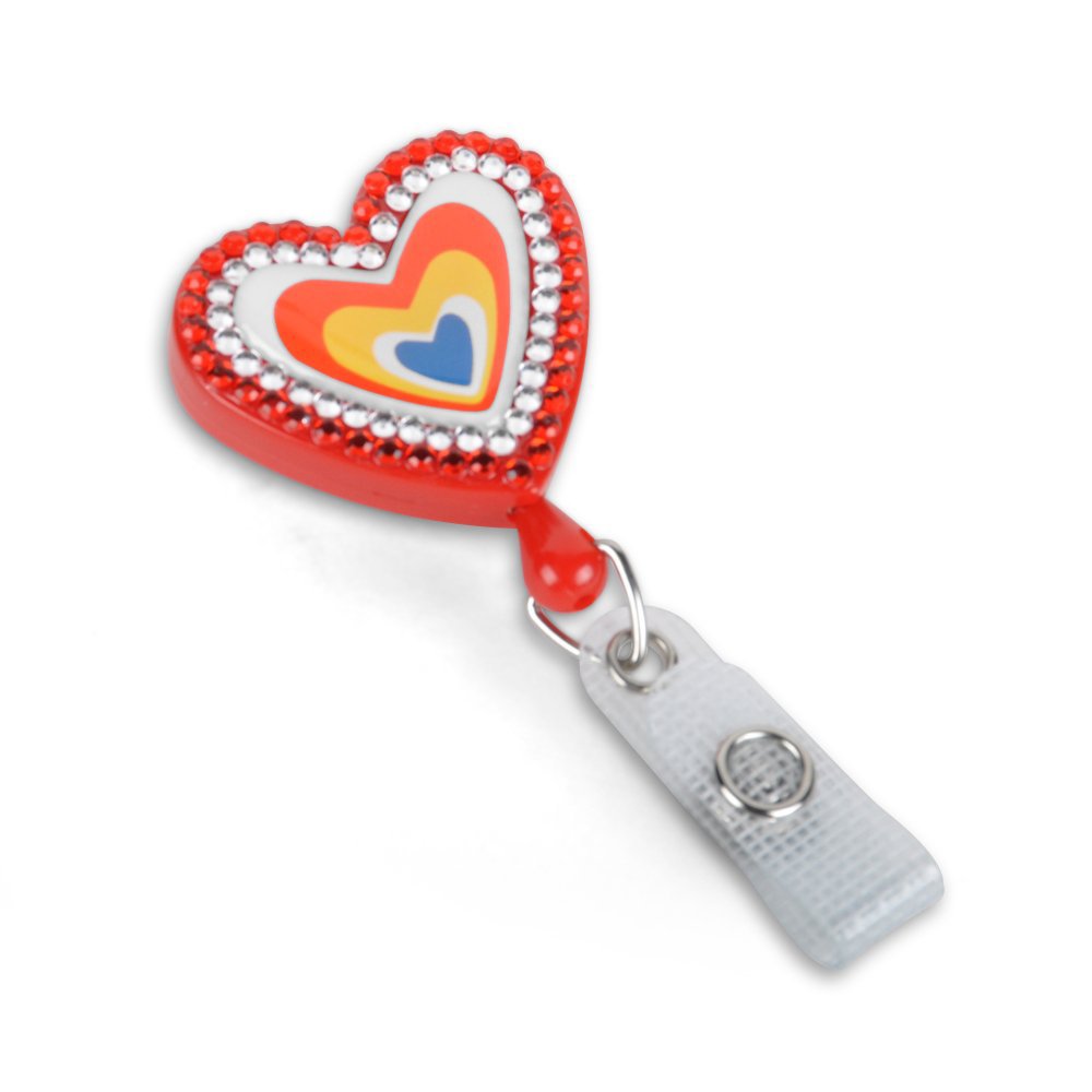 Badge Reel - Fashion Heart with Sparkles
