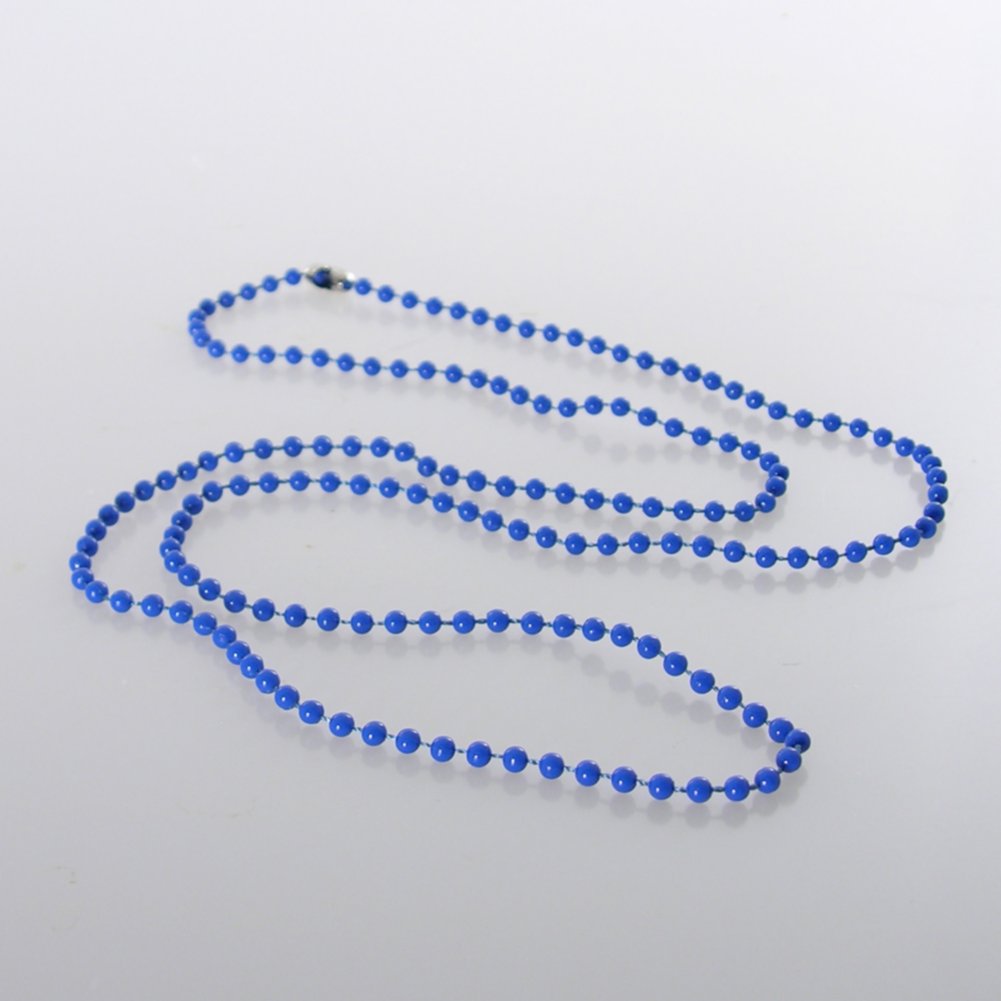 Beaded Neck Chain - Plastic - Blue