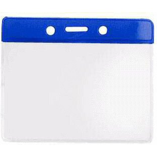 Colored Badge Holder - 4 x 3 Horizontal - Royal Blue