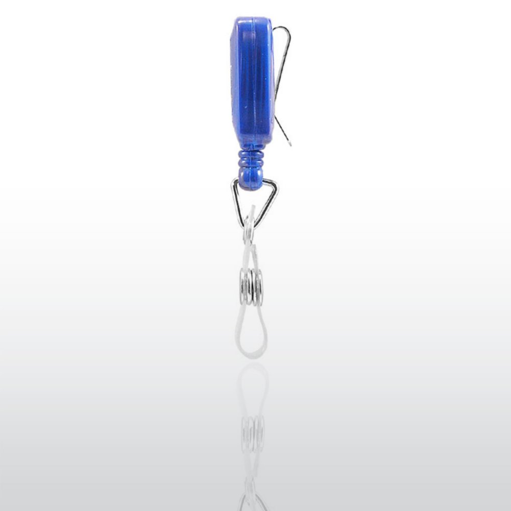 Badge Reel - Square - Translucent Blue SIDE