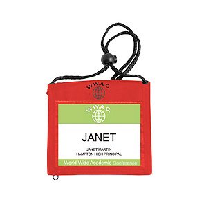 Event Wallet Badge Holder - Red