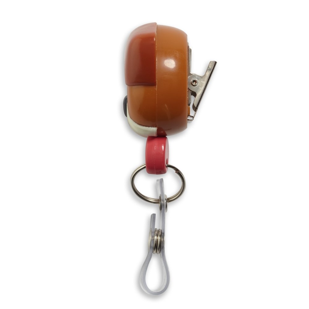 Pedia Pals Badge Reel - Brown Dog SIDE