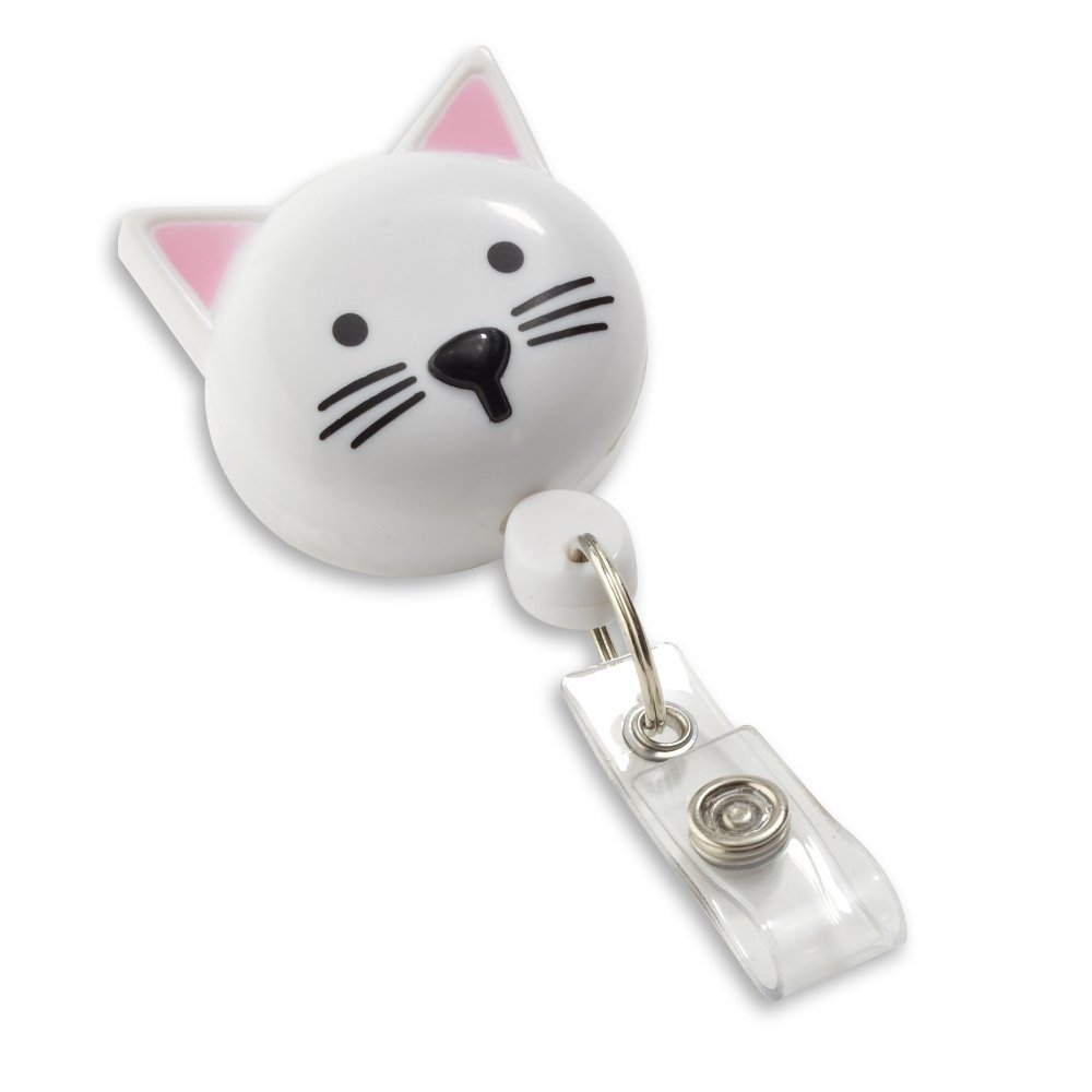 Pedia Pals Badge Reel - White Cat
